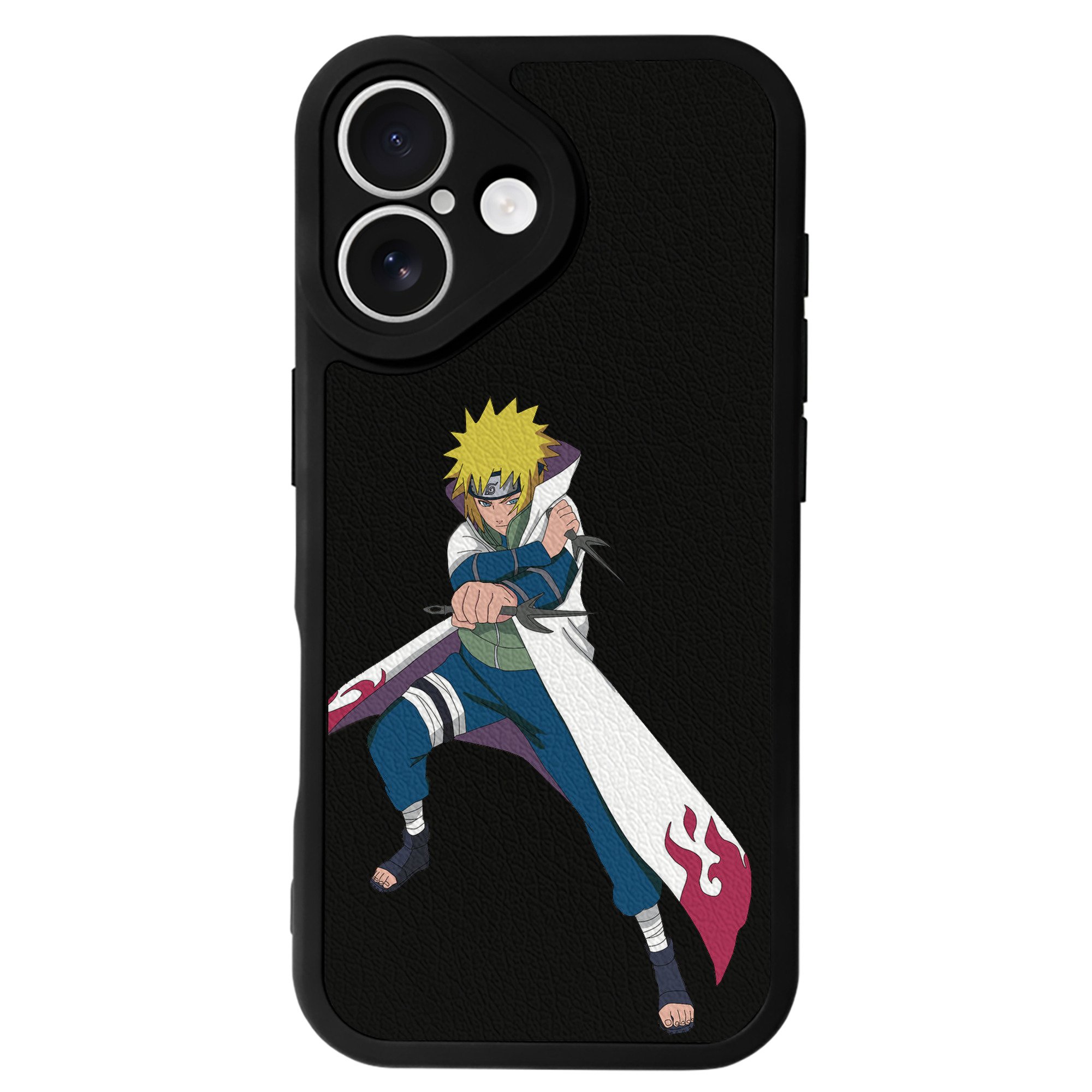 （画像用） NARUTO -ナルト- 波風 ミナト Namikaze Minato 【iPhone 16シリーズ対応】シリコンスマホケース（レザー調） 材質：シリコン